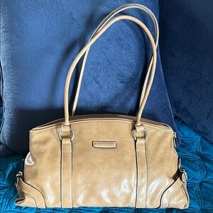 Rosetti Tan Faux Leather Shoulder Tote